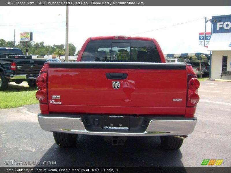Flame Red / Medium Slate Gray 2007 Dodge Ram 1500 Thunder Road Quad Cab