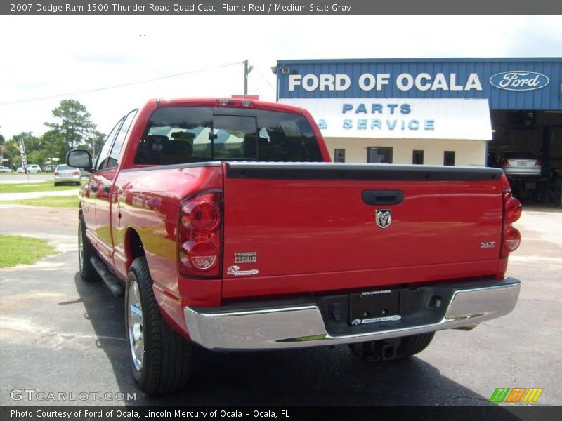 Flame Red / Medium Slate Gray 2007 Dodge Ram 1500 Thunder Road Quad Cab