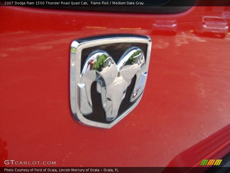 Flame Red / Medium Slate Gray 2007 Dodge Ram 1500 Thunder Road Quad Cab