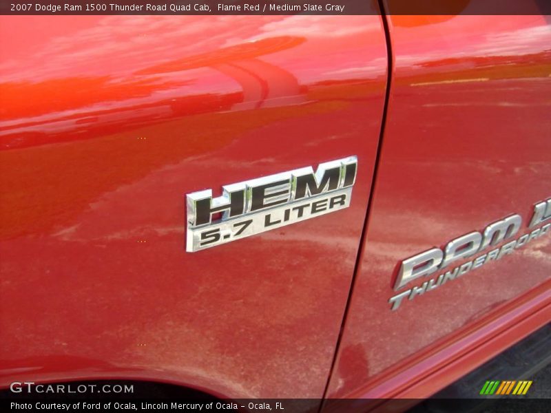 Flame Red / Medium Slate Gray 2007 Dodge Ram 1500 Thunder Road Quad Cab