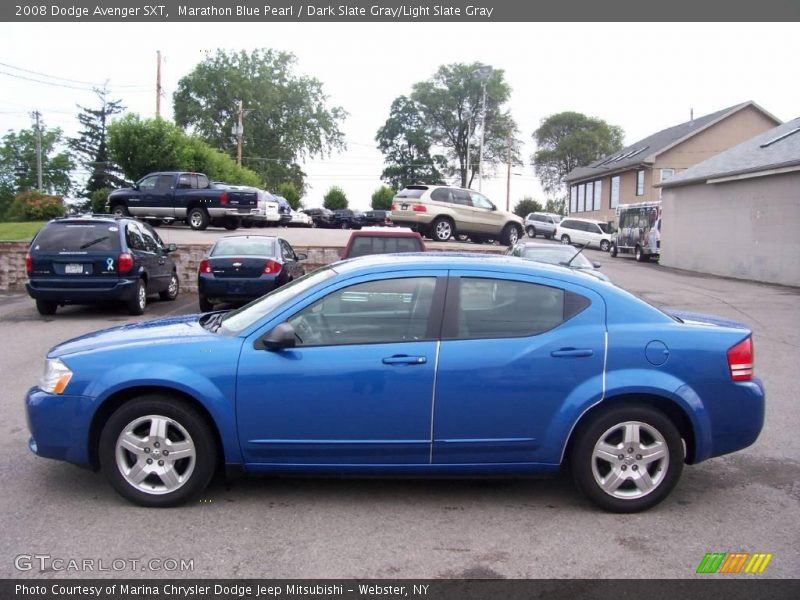 Marathon Blue Pearl / Dark Slate Gray/Light Slate Gray 2008 Dodge Avenger SXT