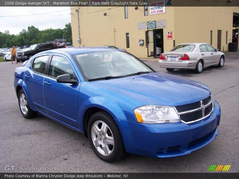 Marathon Blue Pearl / Dark Slate Gray/Light Slate Gray 2008 Dodge Avenger SXT
