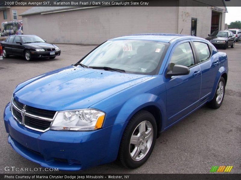 Marathon Blue Pearl / Dark Slate Gray/Light Slate Gray 2008 Dodge Avenger SXT