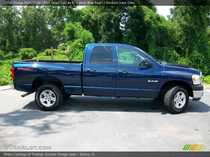 Patriot Blue Pearl / Medium Slate Gray 2008 Dodge Ram 1500 TRX4 Quad Cab 4x4