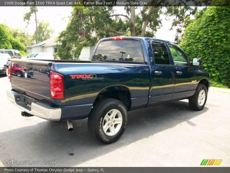 Patriot Blue Pearl / Medium Slate Gray 2008 Dodge Ram 1500 TRX4 Quad Cab 4x4
