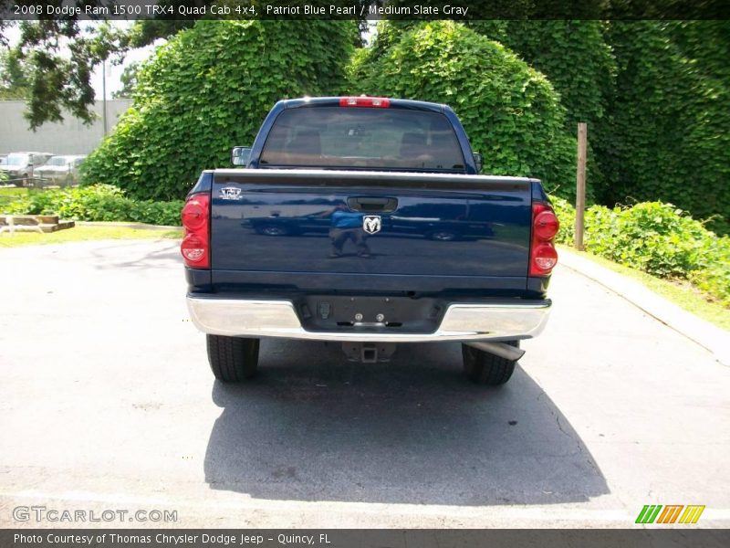 Patriot Blue Pearl / Medium Slate Gray 2008 Dodge Ram 1500 TRX4 Quad Cab 4x4