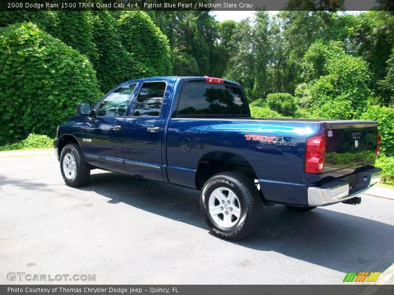 Patriot Blue Pearl / Medium Slate Gray 2008 Dodge Ram 1500 TRX4 Quad Cab 4x4