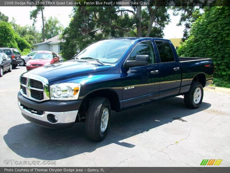 Patriot Blue Pearl / Medium Slate Gray 2008 Dodge Ram 1500 TRX4 Quad Cab 4x4