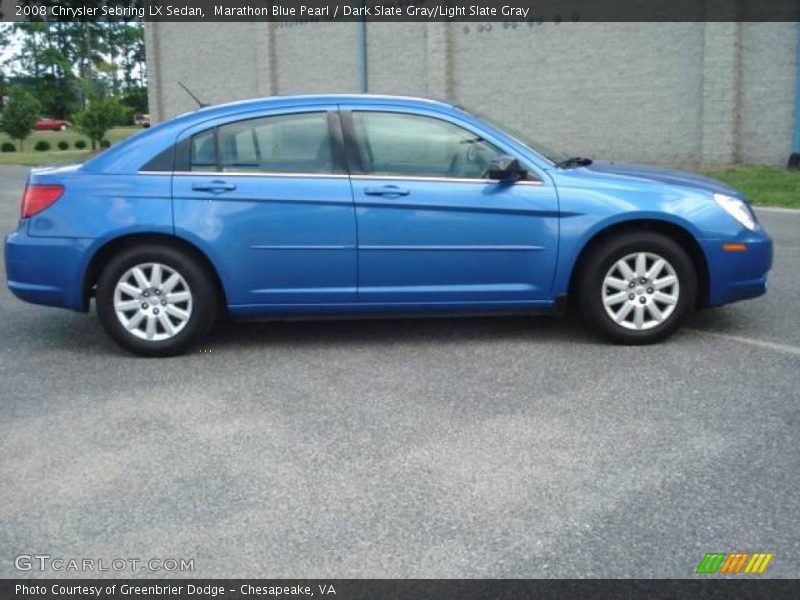 Marathon Blue Pearl / Dark Slate Gray/Light Slate Gray 2008 Chrysler Sebring LX Sedan