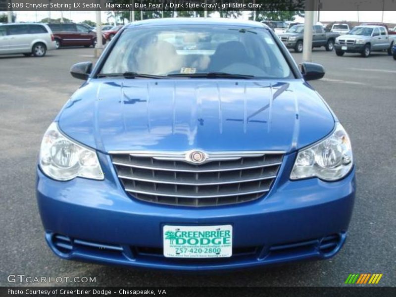 Marathon Blue Pearl / Dark Slate Gray/Light Slate Gray 2008 Chrysler Sebring LX Sedan