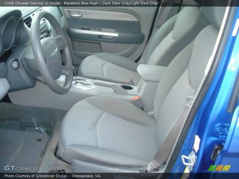 Marathon Blue Pearl / Dark Slate Gray/Light Slate Gray 2008 Chrysler Sebring LX Sedan