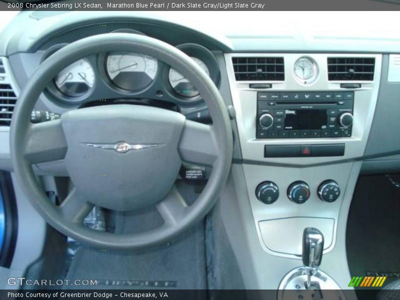 Marathon Blue Pearl / Dark Slate Gray/Light Slate Gray 2008 Chrysler Sebring LX Sedan