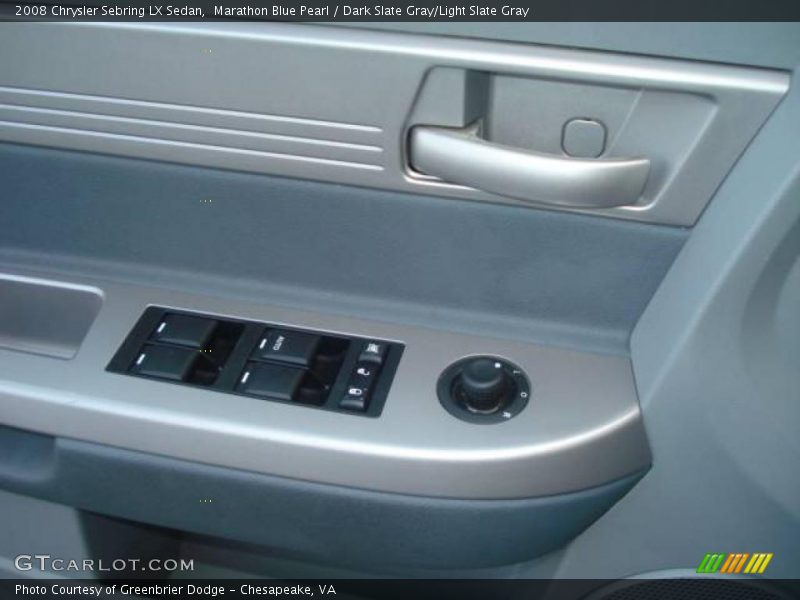 Marathon Blue Pearl / Dark Slate Gray/Light Slate Gray 2008 Chrysler Sebring LX Sedan