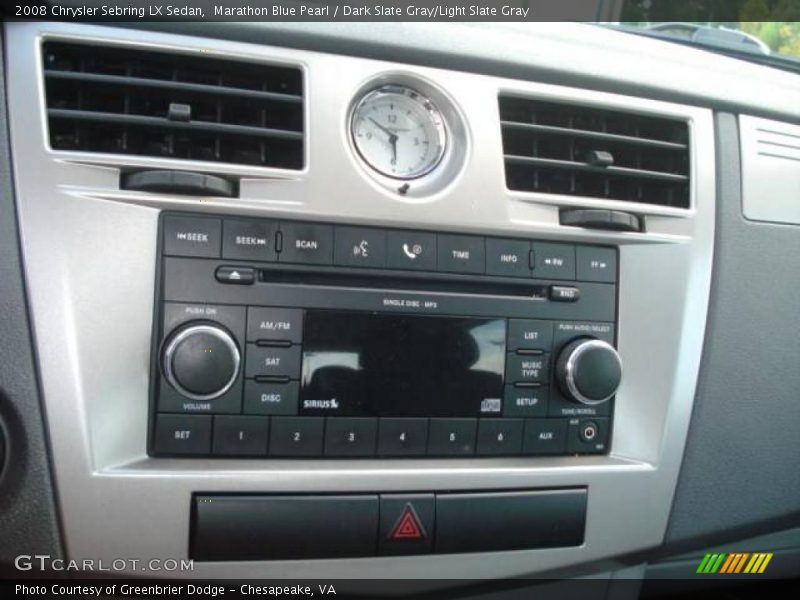 Marathon Blue Pearl / Dark Slate Gray/Light Slate Gray 2008 Chrysler Sebring LX Sedan