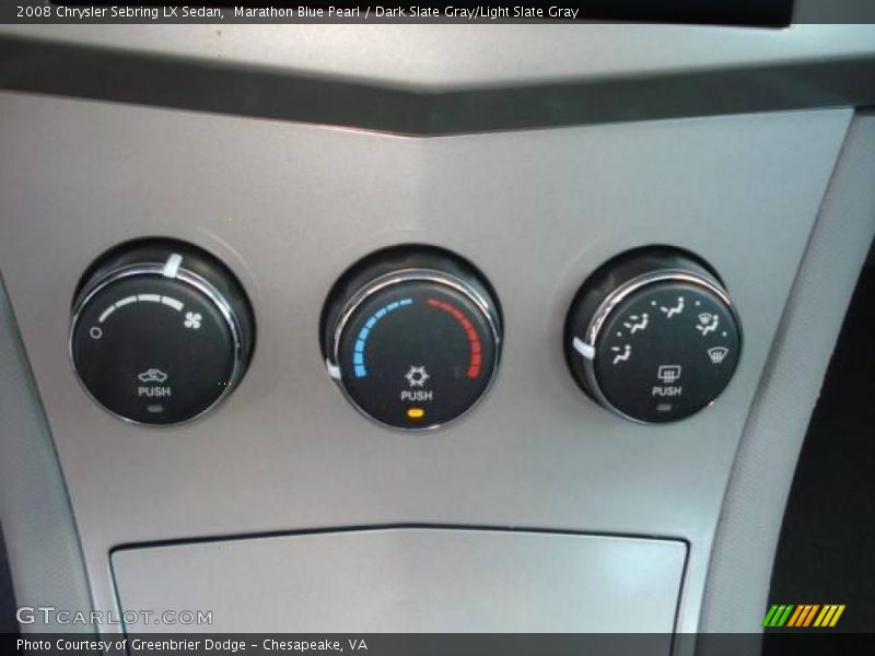Marathon Blue Pearl / Dark Slate Gray/Light Slate Gray 2008 Chrysler Sebring LX Sedan