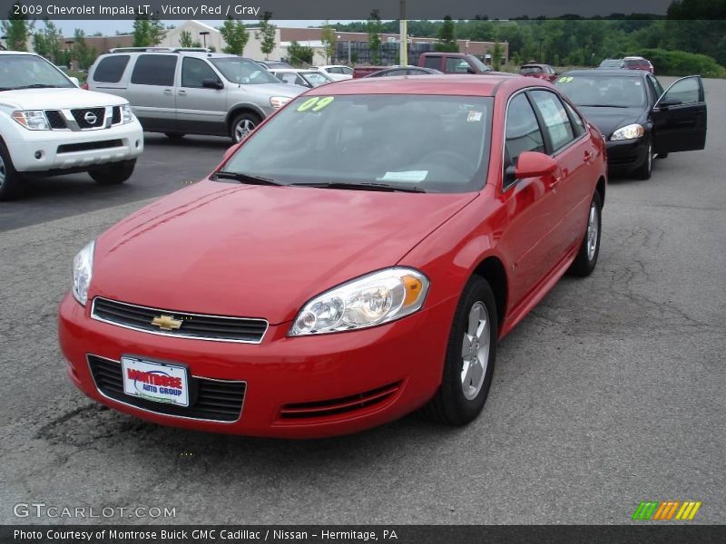 Victory Red / Gray 2009 Chevrolet Impala LT