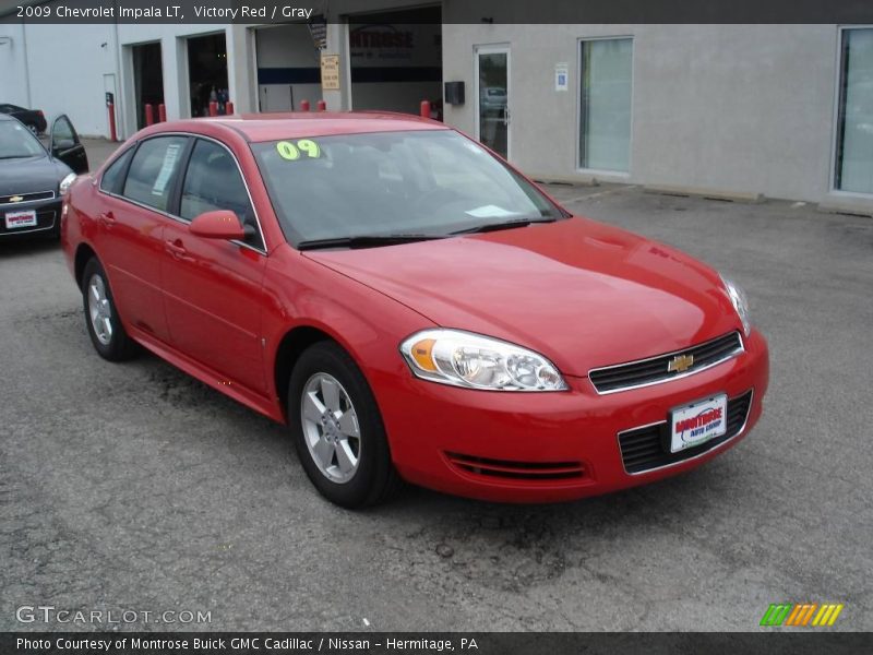 Victory Red / Gray 2009 Chevrolet Impala LT