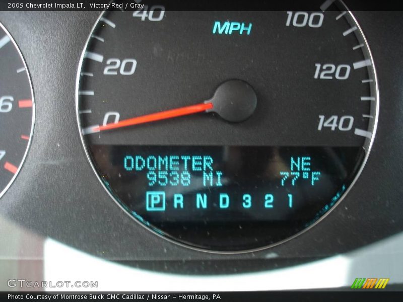 Victory Red / Gray 2009 Chevrolet Impala LT