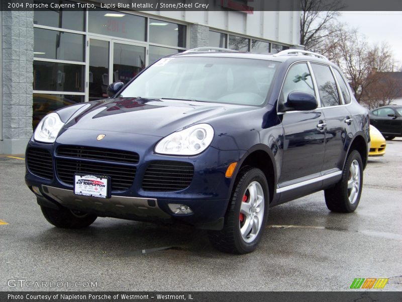 Lapis Blue Metallic / Stone/Steel Grey 2004 Porsche Cayenne Turbo