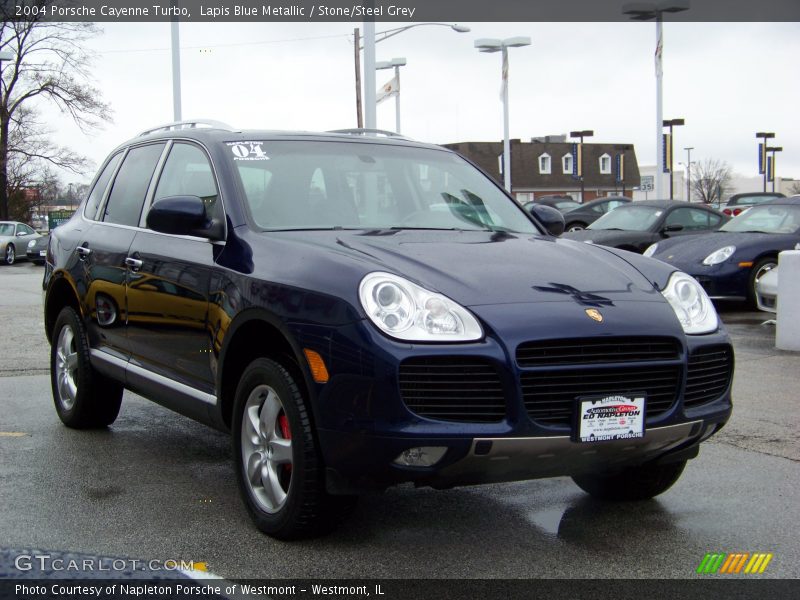 Lapis Blue Metallic / Stone/Steel Grey 2004 Porsche Cayenne Turbo
