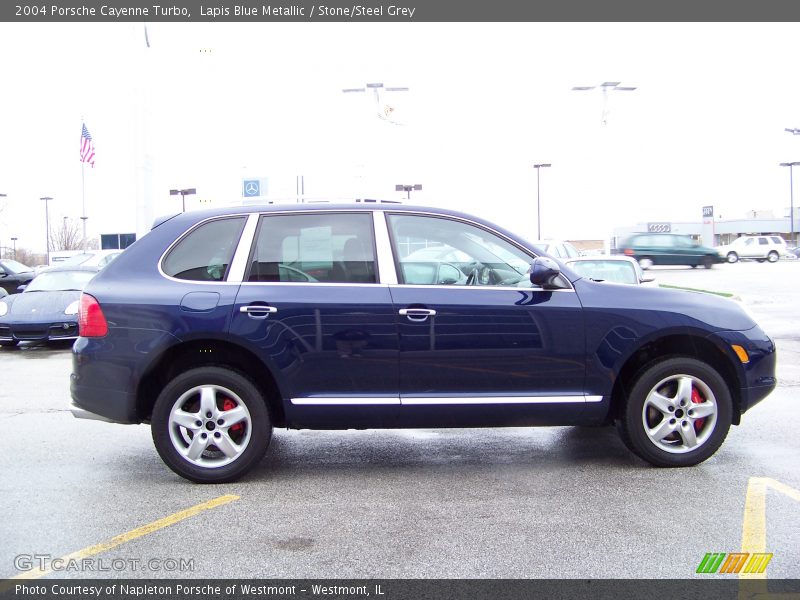 Lapis Blue Metallic / Stone/Steel Grey 2004 Porsche Cayenne Turbo