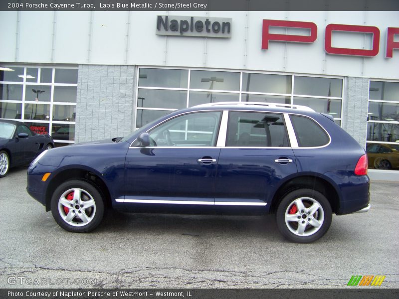 Lapis Blue Metallic / Stone/Steel Grey 2004 Porsche Cayenne Turbo