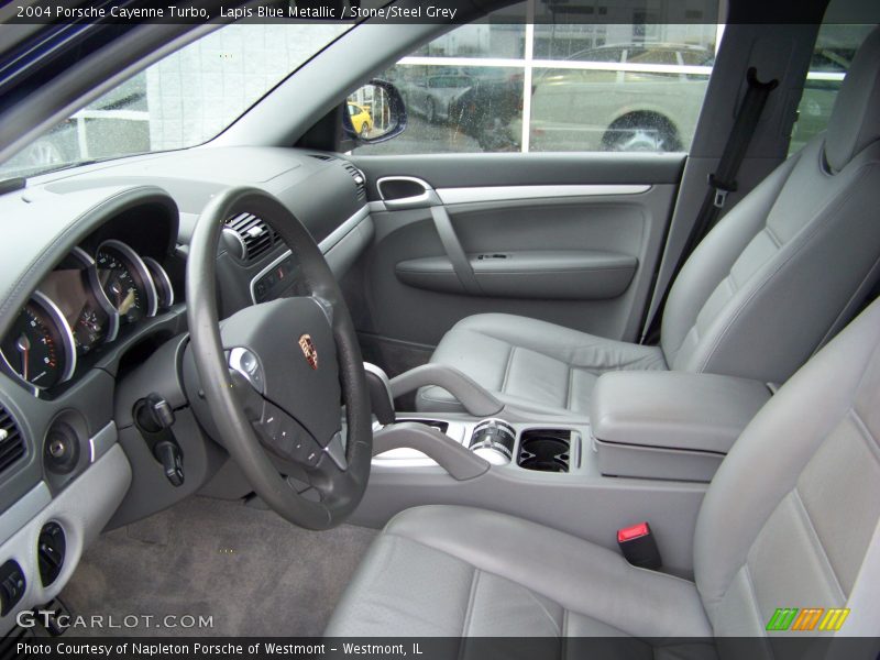 Lapis Blue Metallic / Stone/Steel Grey 2004 Porsche Cayenne Turbo
