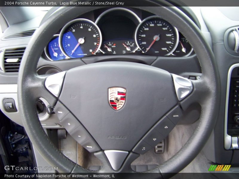 Lapis Blue Metallic / Stone/Steel Grey 2004 Porsche Cayenne Turbo
