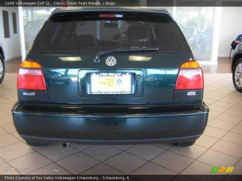 Classic Green Pearl Metallic / Beige 1998 Volkswagen Golf GL