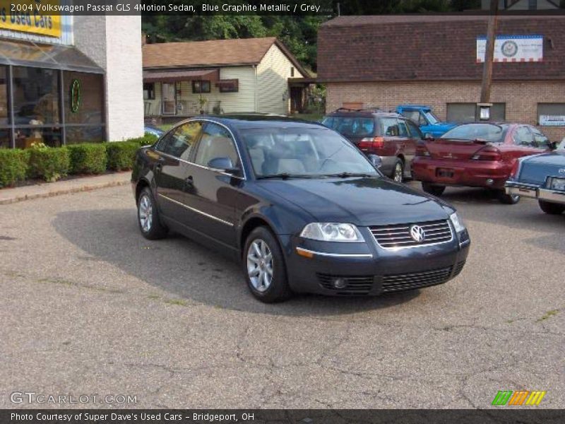 Blue Graphite Metallic / Grey 2004 Volkswagen Passat GLS 4Motion Sedan