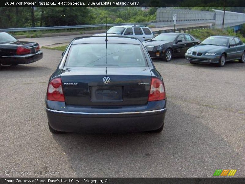 Blue Graphite Metallic / Grey 2004 Volkswagen Passat GLS 4Motion Sedan