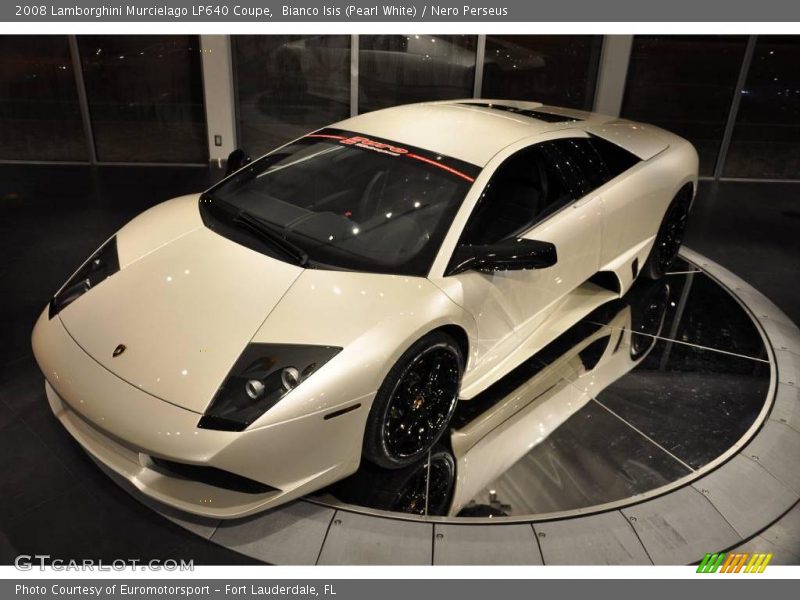 Bianco Isis (Pearl White) / Nero Perseus 2008 Lamborghini Murcielago LP640 Coupe