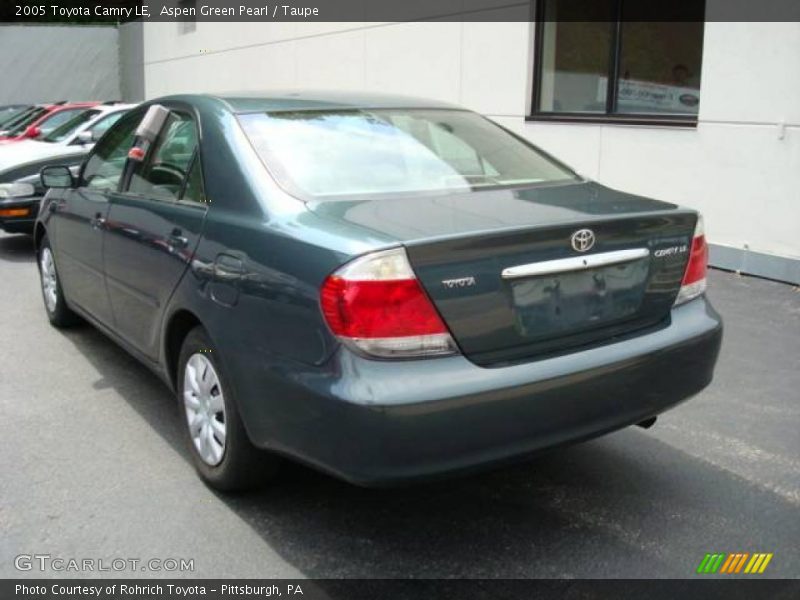 Aspen Green Pearl / Taupe 2005 Toyota Camry LE