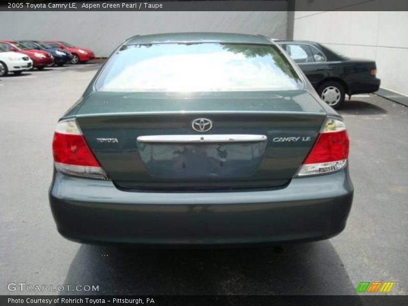 Aspen Green Pearl / Taupe 2005 Toyota Camry LE