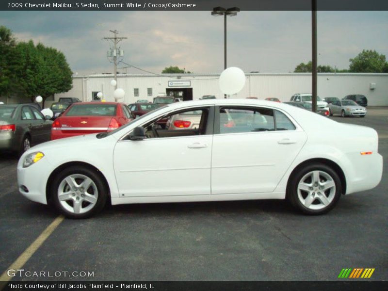Summit White / Cocoa/Cashmere 2009 Chevrolet Malibu LS Sedan