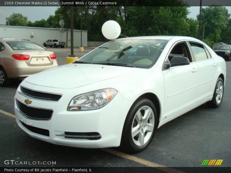 Summit White / Cocoa/Cashmere 2009 Chevrolet Malibu LS Sedan