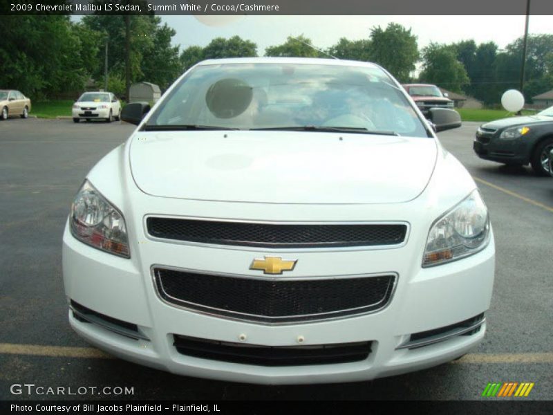 Summit White / Cocoa/Cashmere 2009 Chevrolet Malibu LS Sedan
