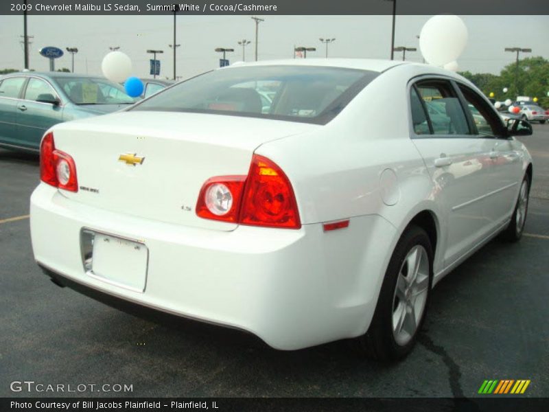 Summit White / Cocoa/Cashmere 2009 Chevrolet Malibu LS Sedan