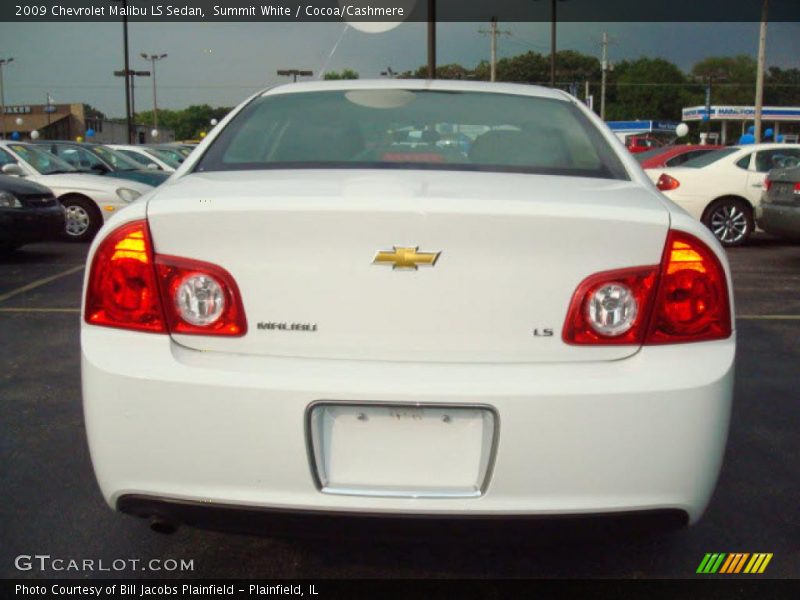 Summit White / Cocoa/Cashmere 2009 Chevrolet Malibu LS Sedan