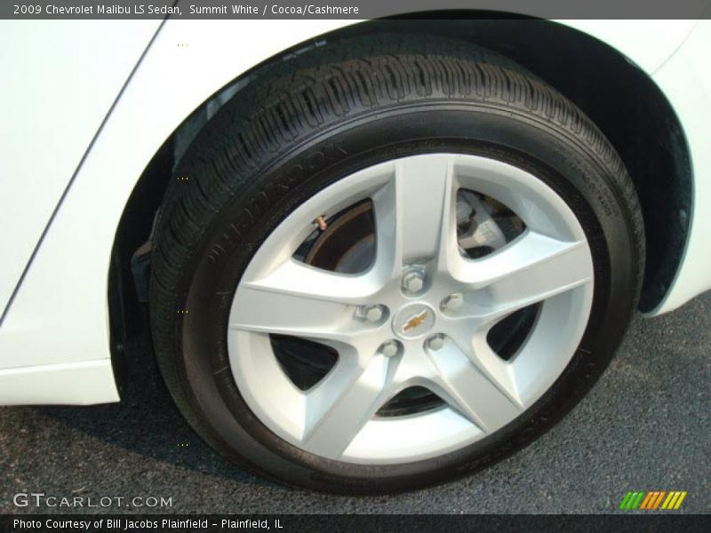 Summit White / Cocoa/Cashmere 2009 Chevrolet Malibu LS Sedan