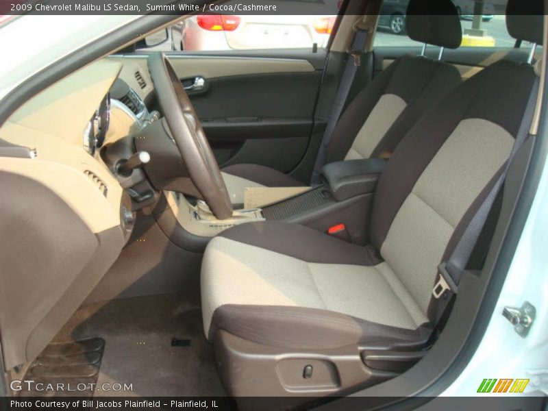 Summit White / Cocoa/Cashmere 2009 Chevrolet Malibu LS Sedan