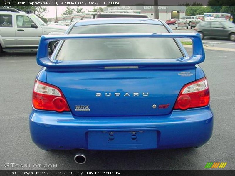 WR Blue Pearl / Black/Blue Ecsaine 2005 Subaru Impreza WRX STi