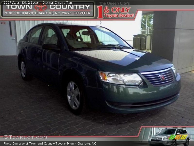Cypress Green / Tan 2007 Saturn ION 2 Sedan