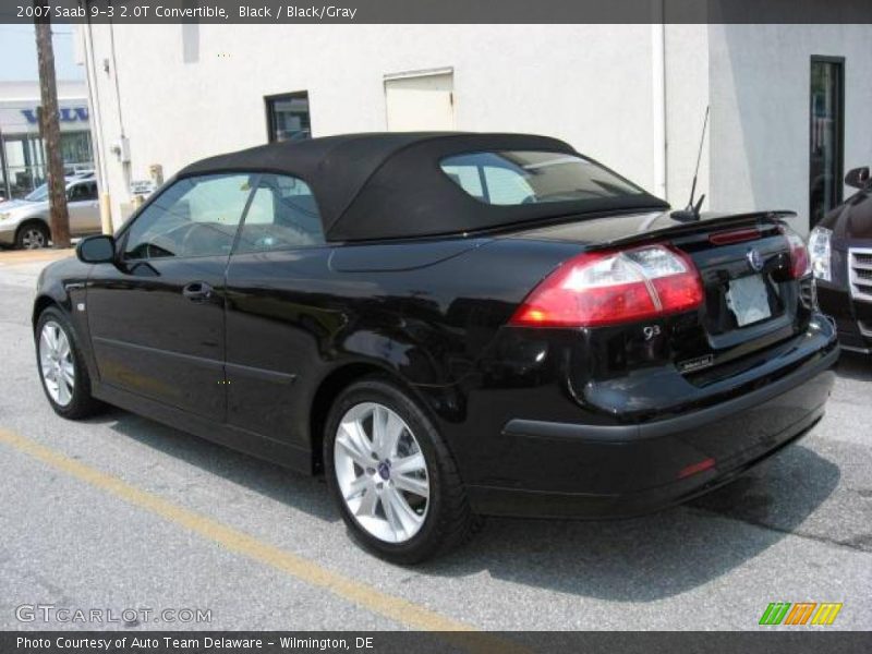 Black / Black/Gray 2007 Saab 9-3 2.0T Convertible