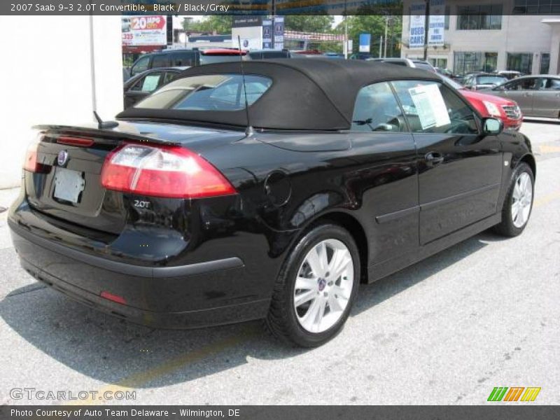 Black / Black/Gray 2007 Saab 9-3 2.0T Convertible