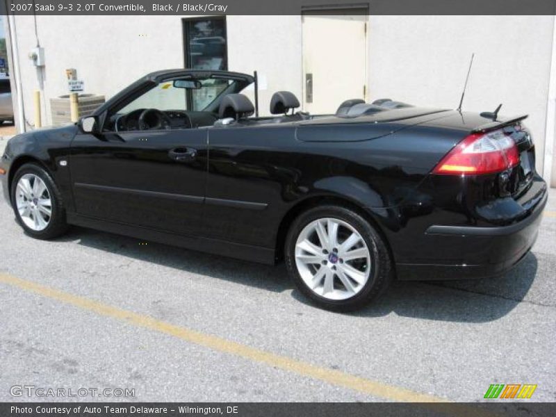 Black / Black/Gray 2007 Saab 9-3 2.0T Convertible