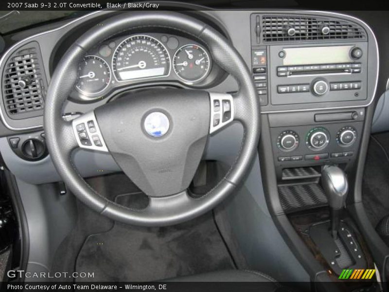 Black / Black/Gray 2007 Saab 9-3 2.0T Convertible