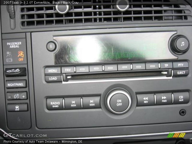 Black / Black/Gray 2007 Saab 9-3 2.0T Convertible