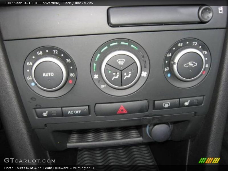 Black / Black/Gray 2007 Saab 9-3 2.0T Convertible