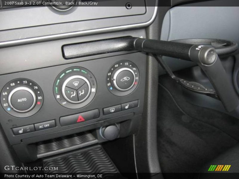 Black / Black/Gray 2007 Saab 9-3 2.0T Convertible